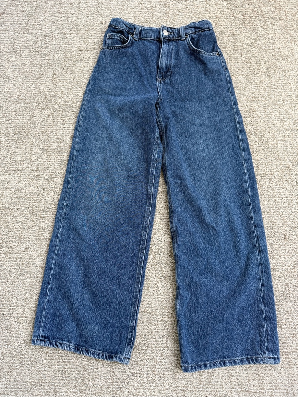 Zara Kids Wide-Leg Blue Jeans